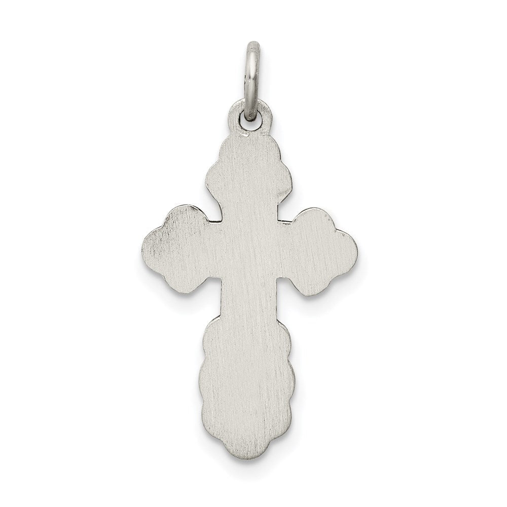 Sterlingsilber Antikisiert Eastern Orthodox Kreuz Charm
