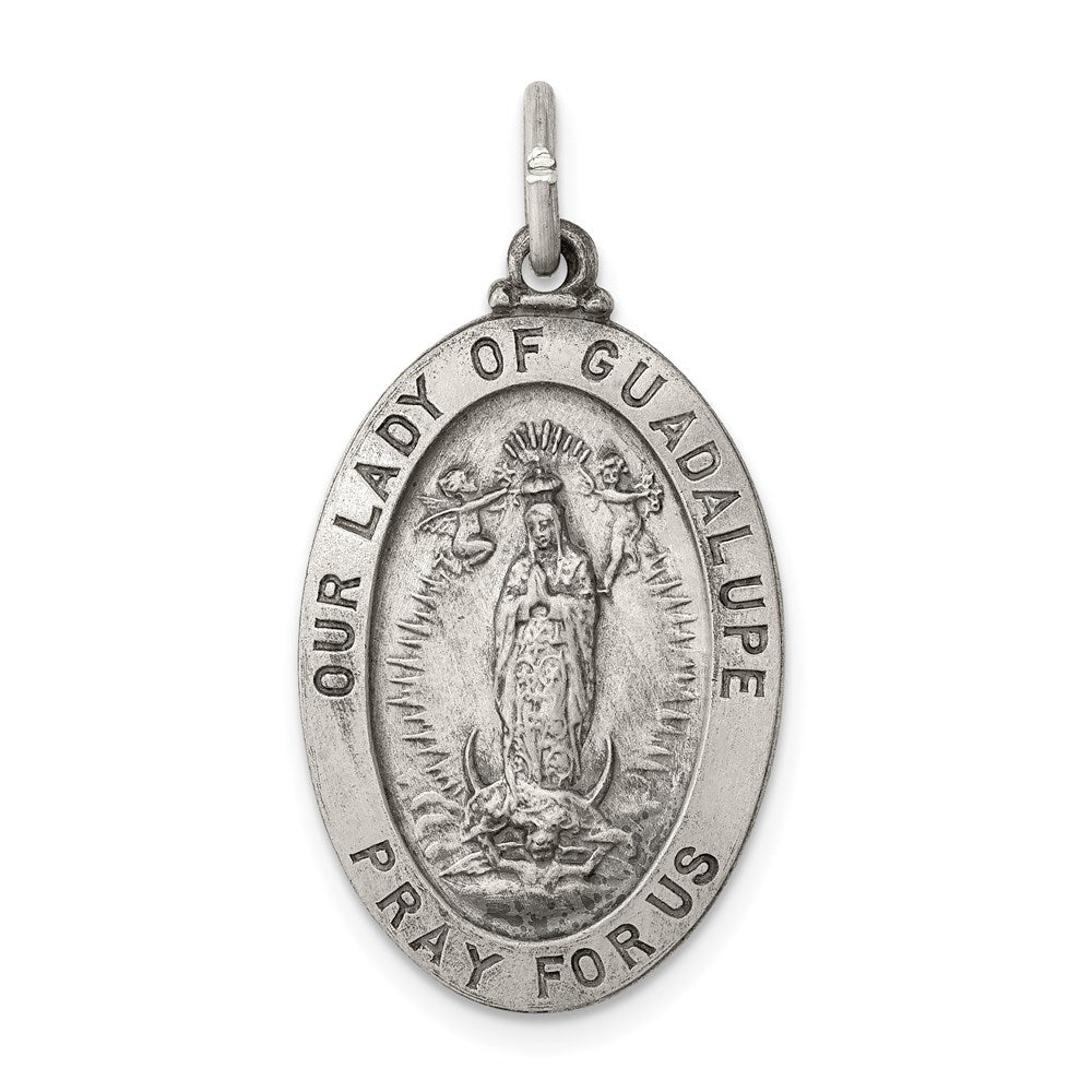 Sterlingsilber Antikisiert Our Damen Of Guadalupe Medaille