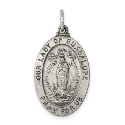 Sterlingsilber Antikisiert Our Damen Of Guadalupe Medaille