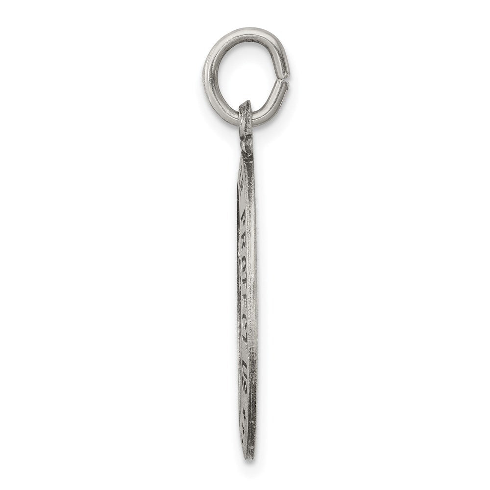 Sterlingsilber Antikisiert St. Christopher Medaille