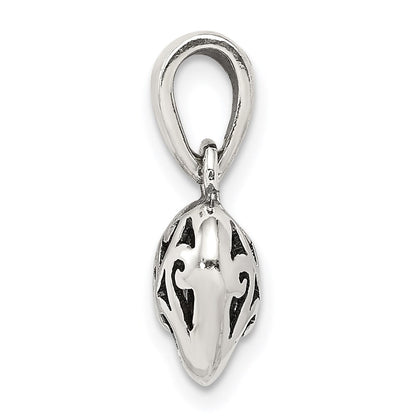 Sterlingsilber Antik Puff Herz Charm