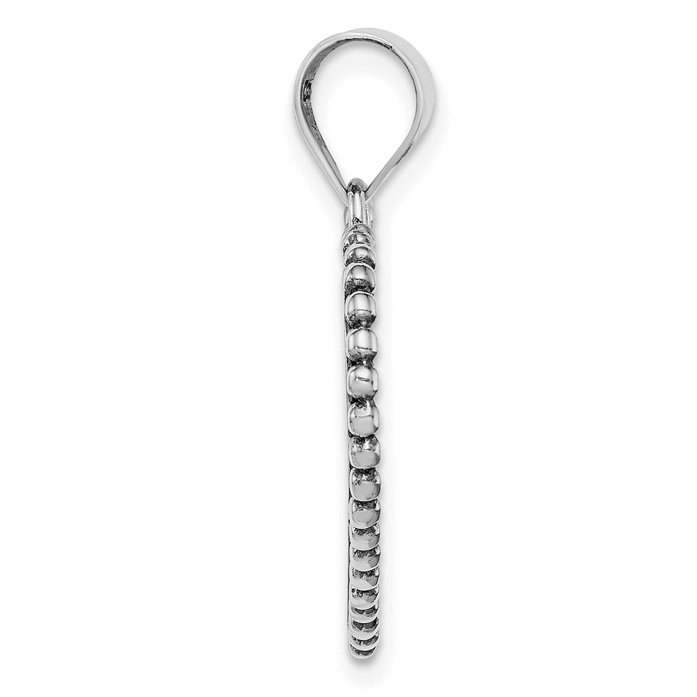 Sterlingsilber Rhodiniert Herz Anhänger