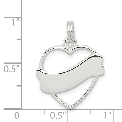 Sterlingsilber Herz Charm