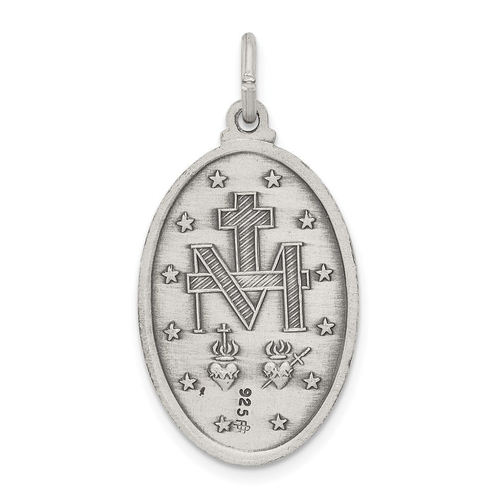 Sterlingsilber Antikisiert Wundertätig Medaille