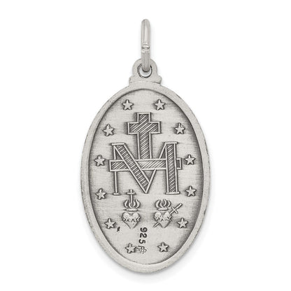 Sterlingsilber Antikisiert Wundertätig Medaille