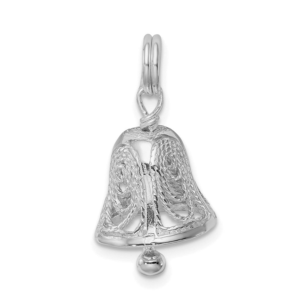 Sterlingsilber Rhodiniert Bell Charm