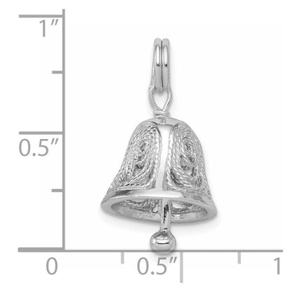Sterlingsilber Rhodiniert Bell Charm