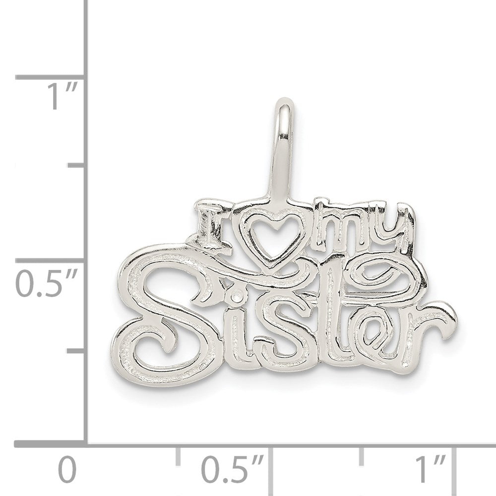 Sterlingsilber I (heart) My Schwester Anhänger