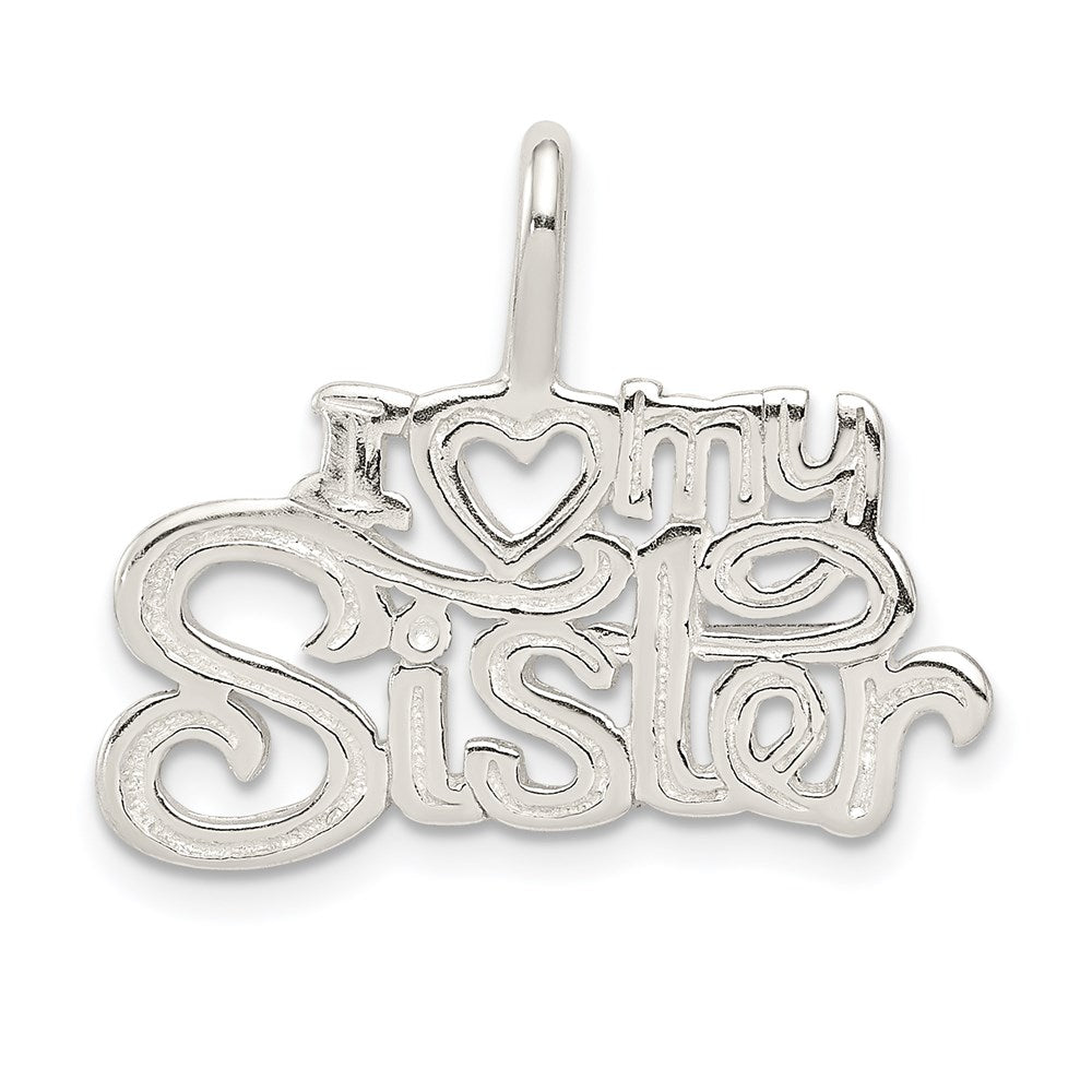 Sterlingsilber I (heart) My Schwester Anhänger