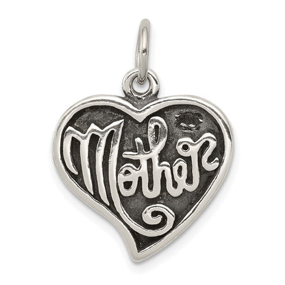 Sterlingsilber Antik Mutter Herz Charm