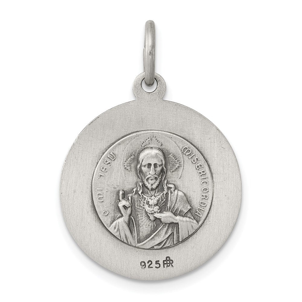 Sterlingsilber Antikisiert Queen Of The Heilig Scapular Medaille