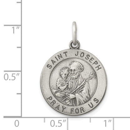 Sterlingsilber Antikisiert Saint Joseph Medaille