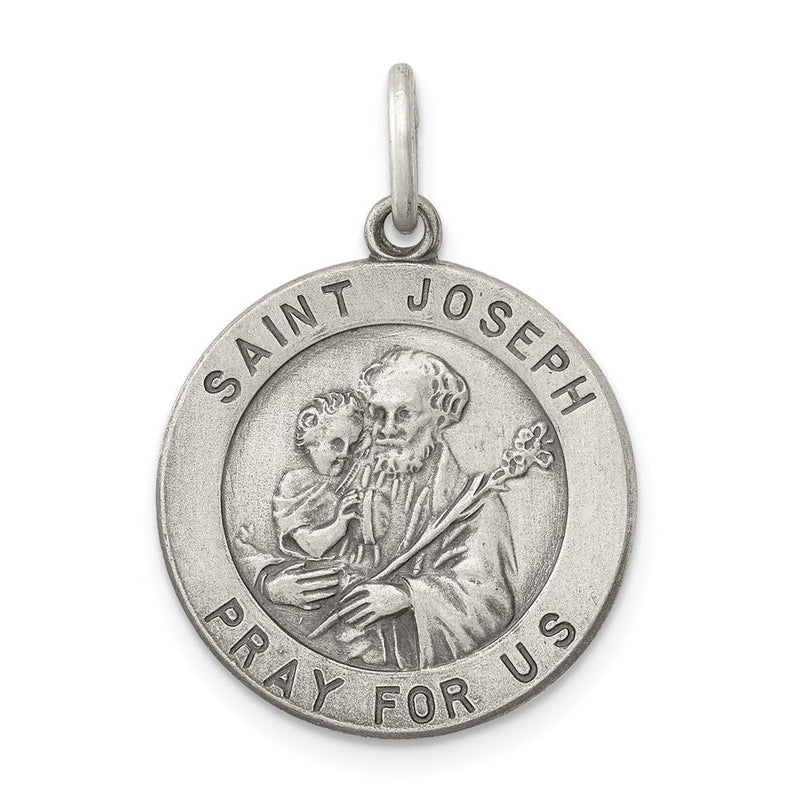 Sterlingsilber Antikisiert Saint Joseph Medaille
