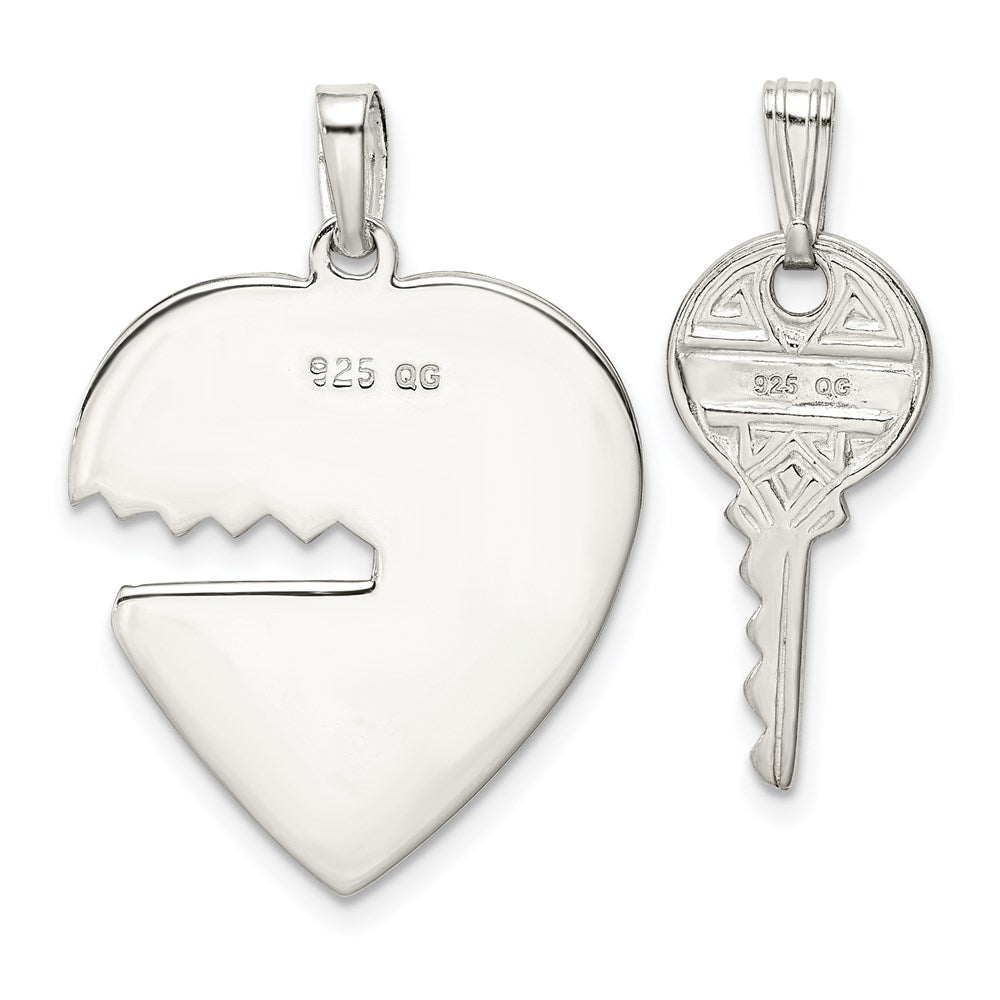 Sterlingsilber Herz und Key Charms