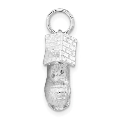 Sterlingsilber 3-d Poliert Beweglich Nursury Rhyme Schuh Charm