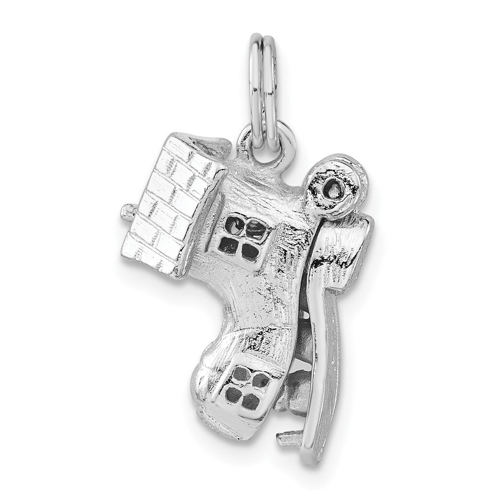 Sterlingsilber 3-d Poliert Beweglich Nursury Rhyme Schuh Charm