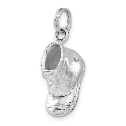 Sterlingsilber 3-d Poliert Baby Schuh Charm