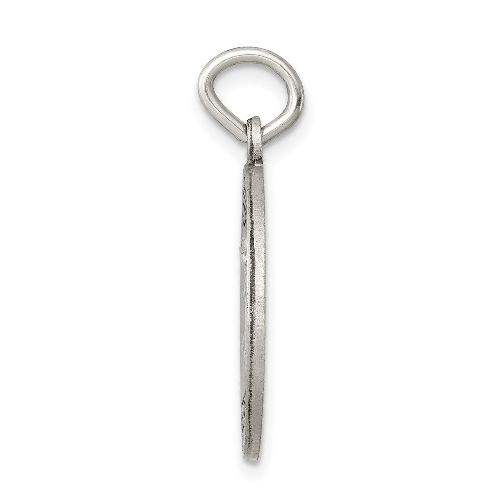 Sterlingsilber Antikisiert Saint Anthony Medaille