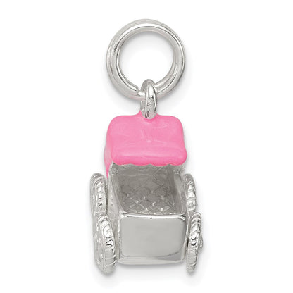 Sterlingsilber Rosa Baby Carriage Charm