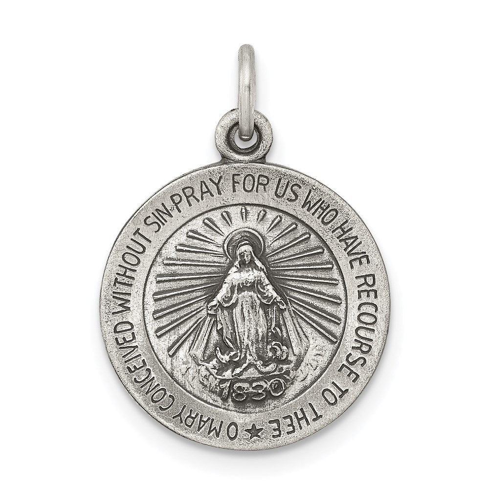 Sterlingsilber Antikisiert Wundertätig Medaille