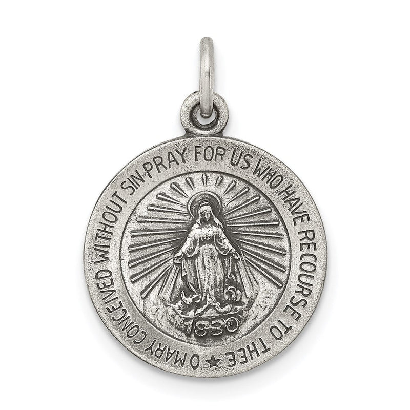 Sterlingsilber Antikisiert Wundertätig Medaille