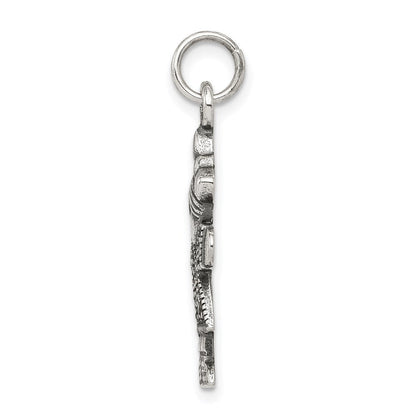 Sterlingsilber Antikisiert Mädchen Charm