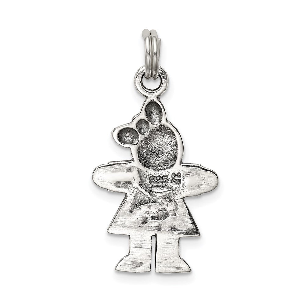 Sterlingsilber Antikisiert Mädchen Charm