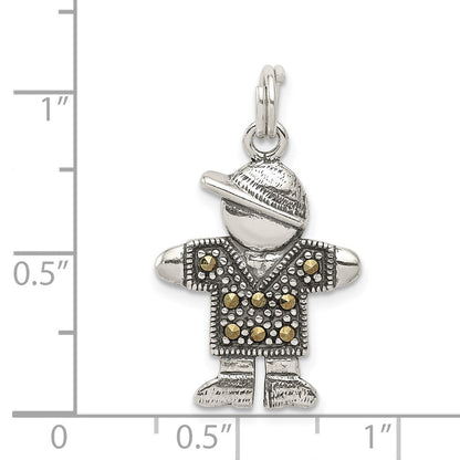 Sterlingsilber Antikisiert Junge Charm