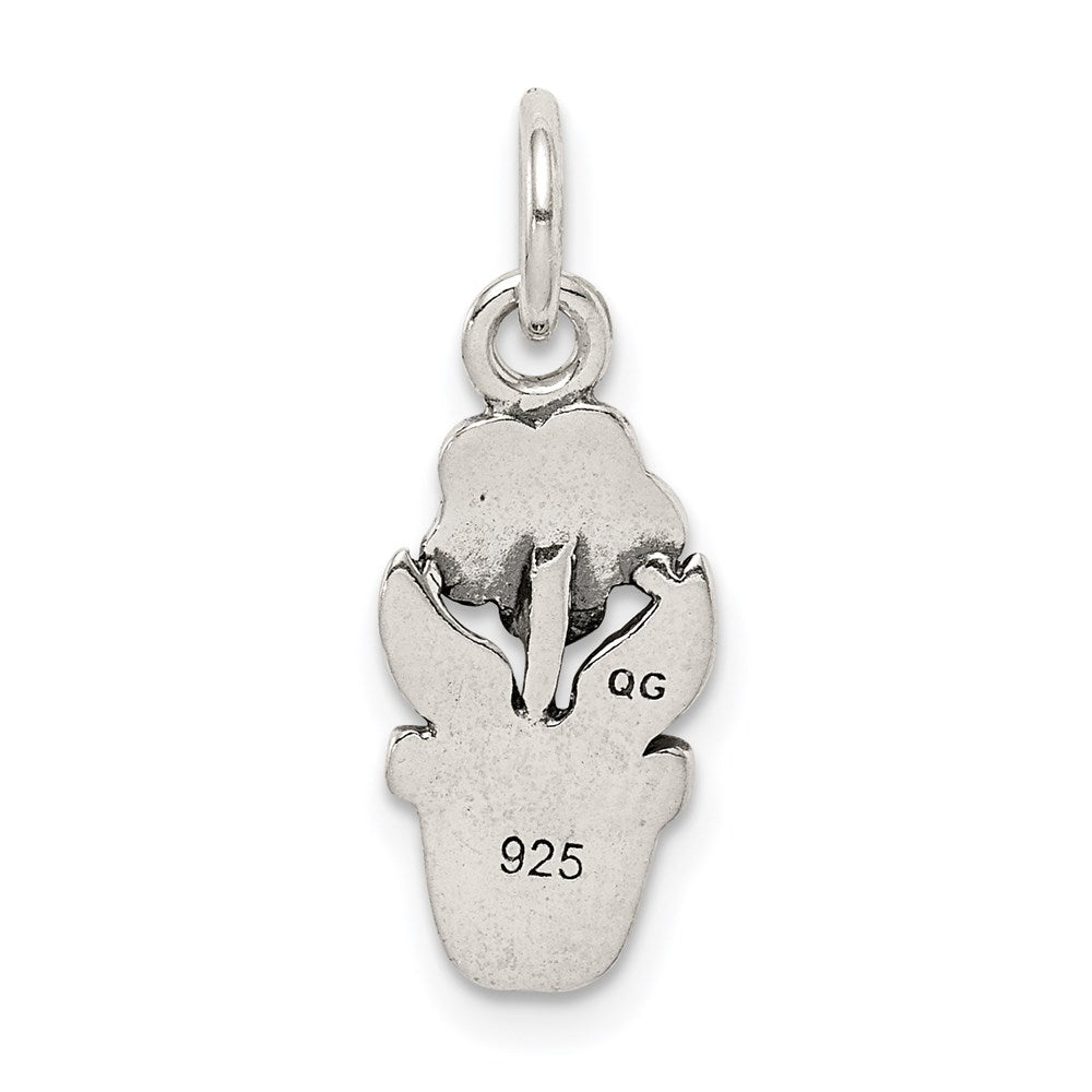Sterlingsilber Antik Blume in A Pot Charm