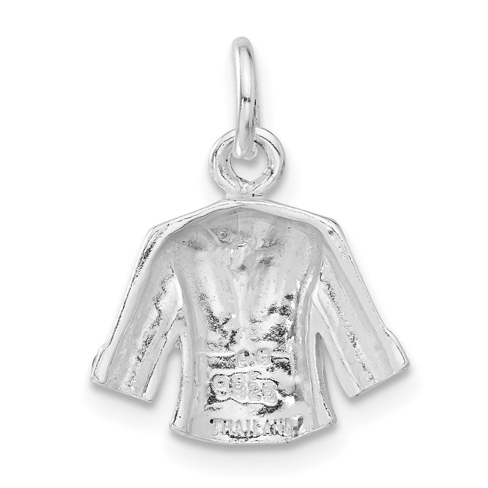 Sterlingsilber Blau & Rosa Kristall Blume Jacke Charm