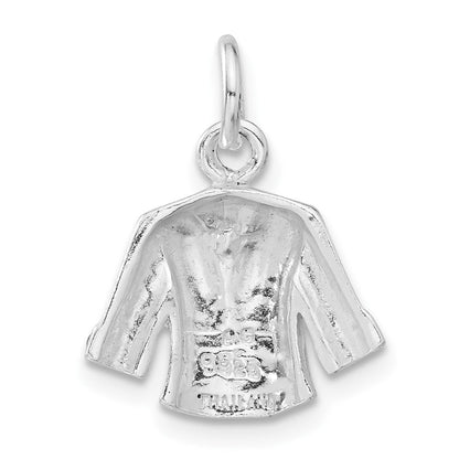 Sterlingsilber Blau & Rosa Kristall Blume Jacke Charm