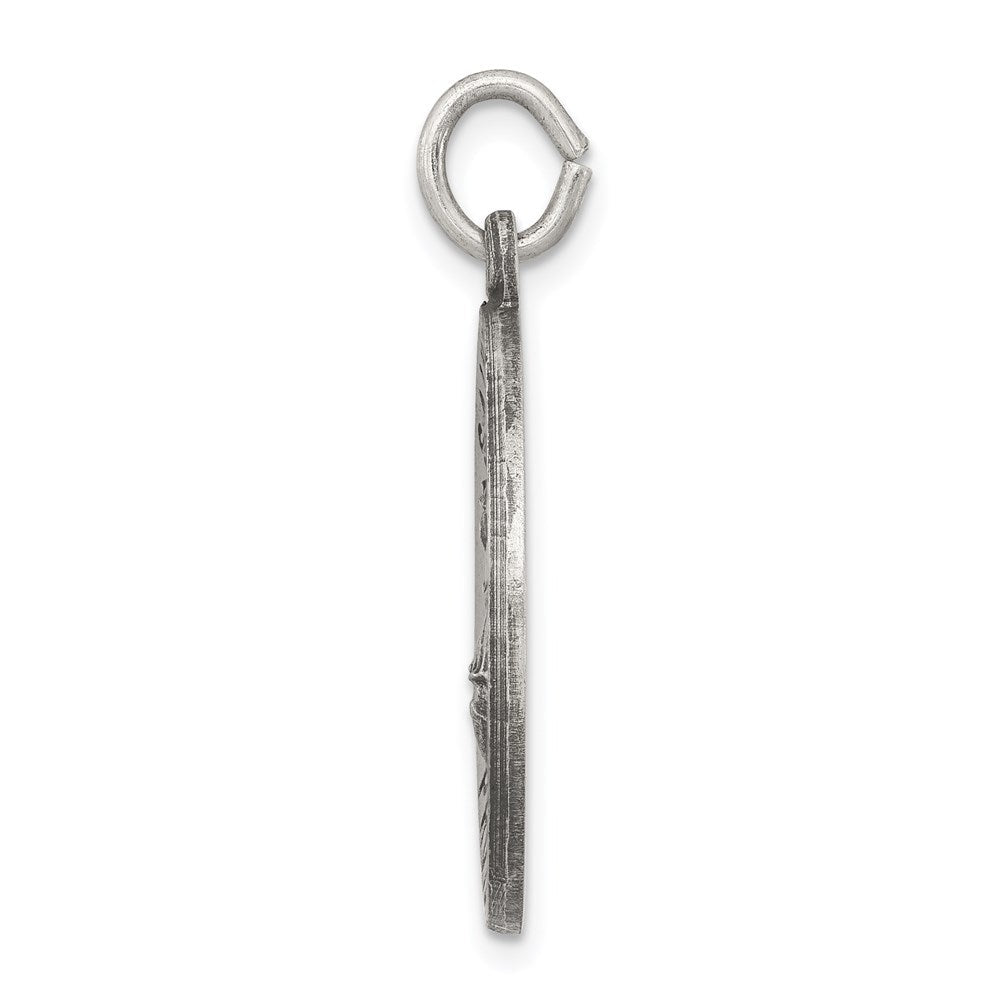 Sterlingsilber Antikisiert Saint Florian Medaille