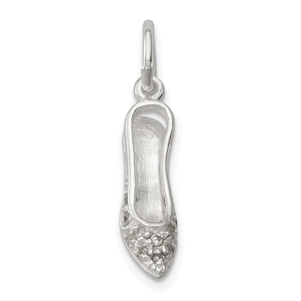 Sterlingsilber Zirkonia Hoch Heel Charm