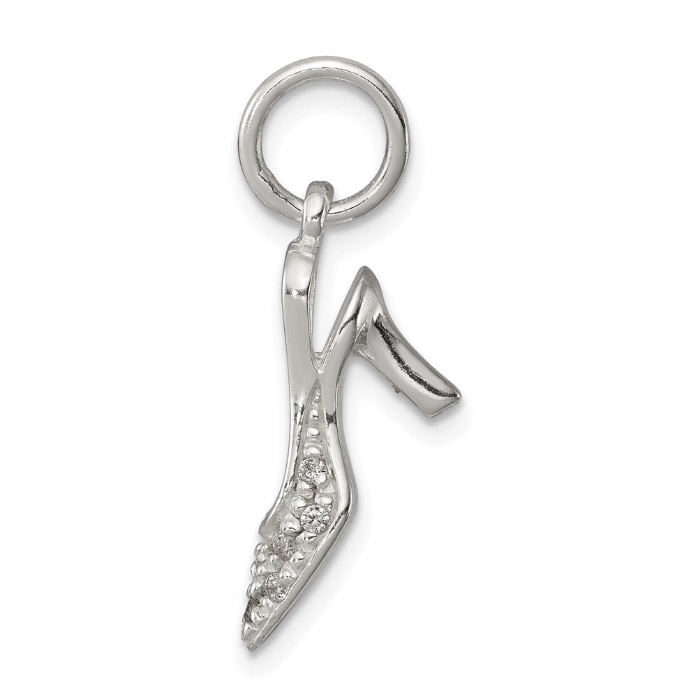 Sterlingsilber Zirkonia Hoch Heel Charm