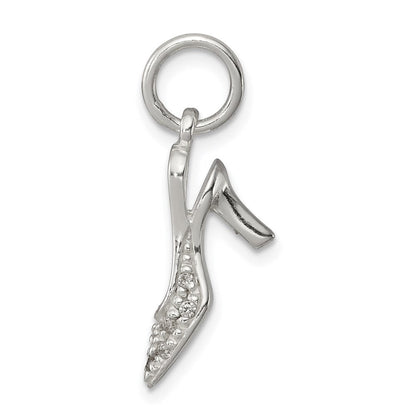 Sterlingsilber Zirkonia Hoch Heel Charm