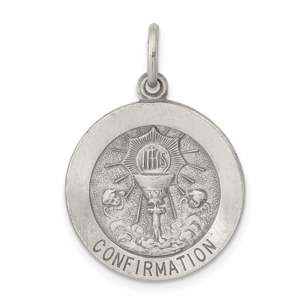 Sterlingsilber Antikisiert Firmung Medaille Charm