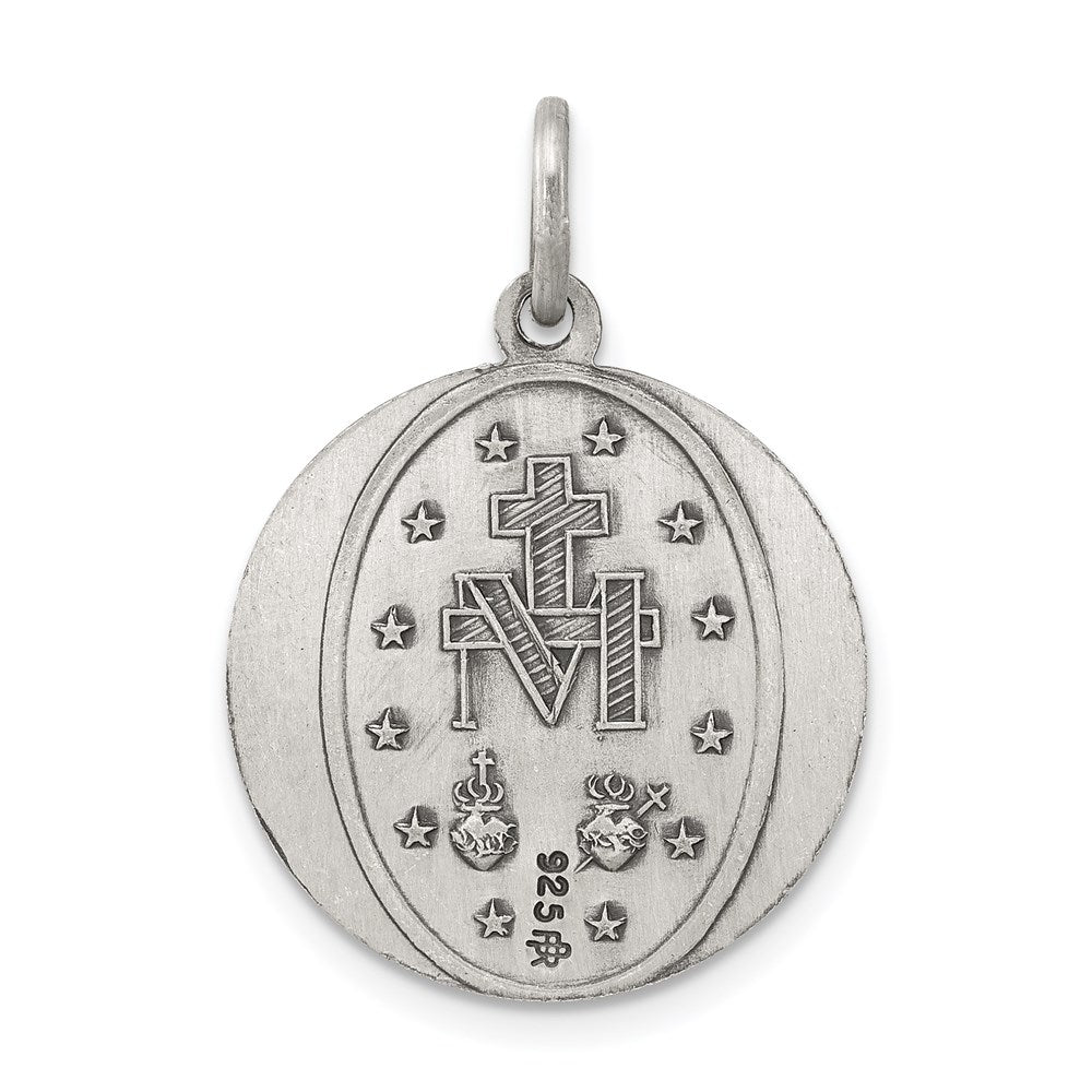 Sterlingsilber Antikisiert Wundertätig Medaille