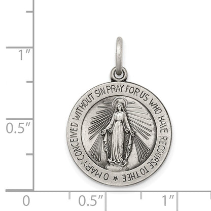 Sterlingsilber Antikisiert Wundertätig Medaille
