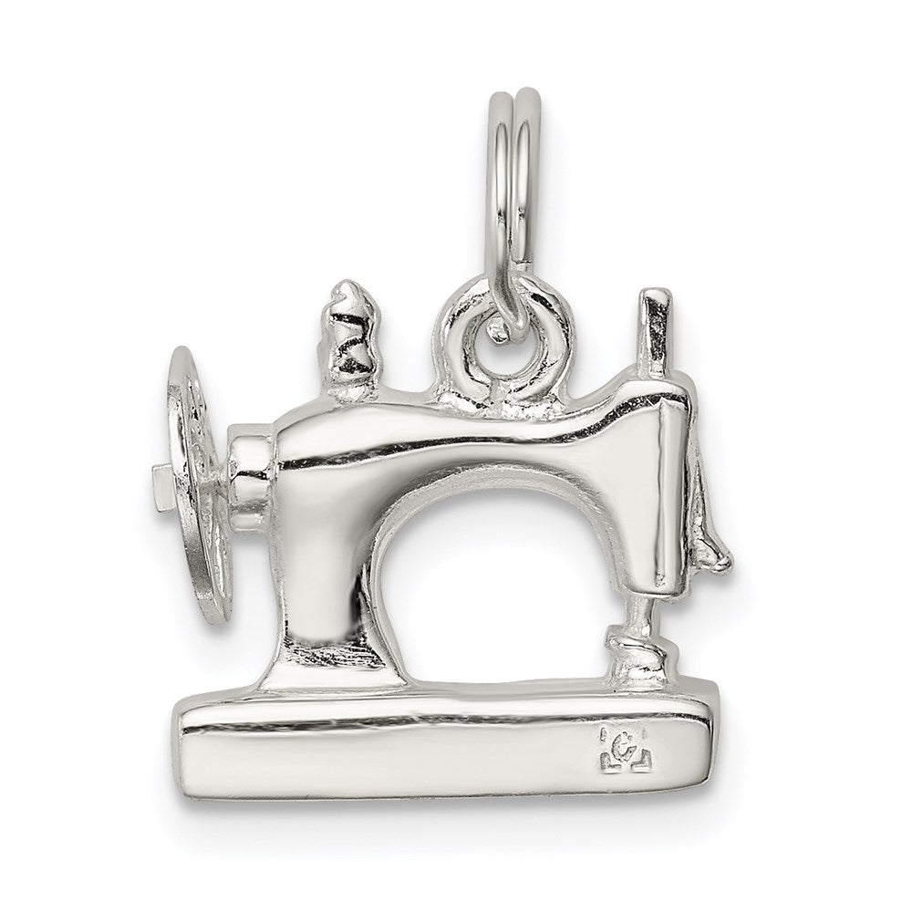 Sterlingsilber Rhodiniert Sewing Machine Charm