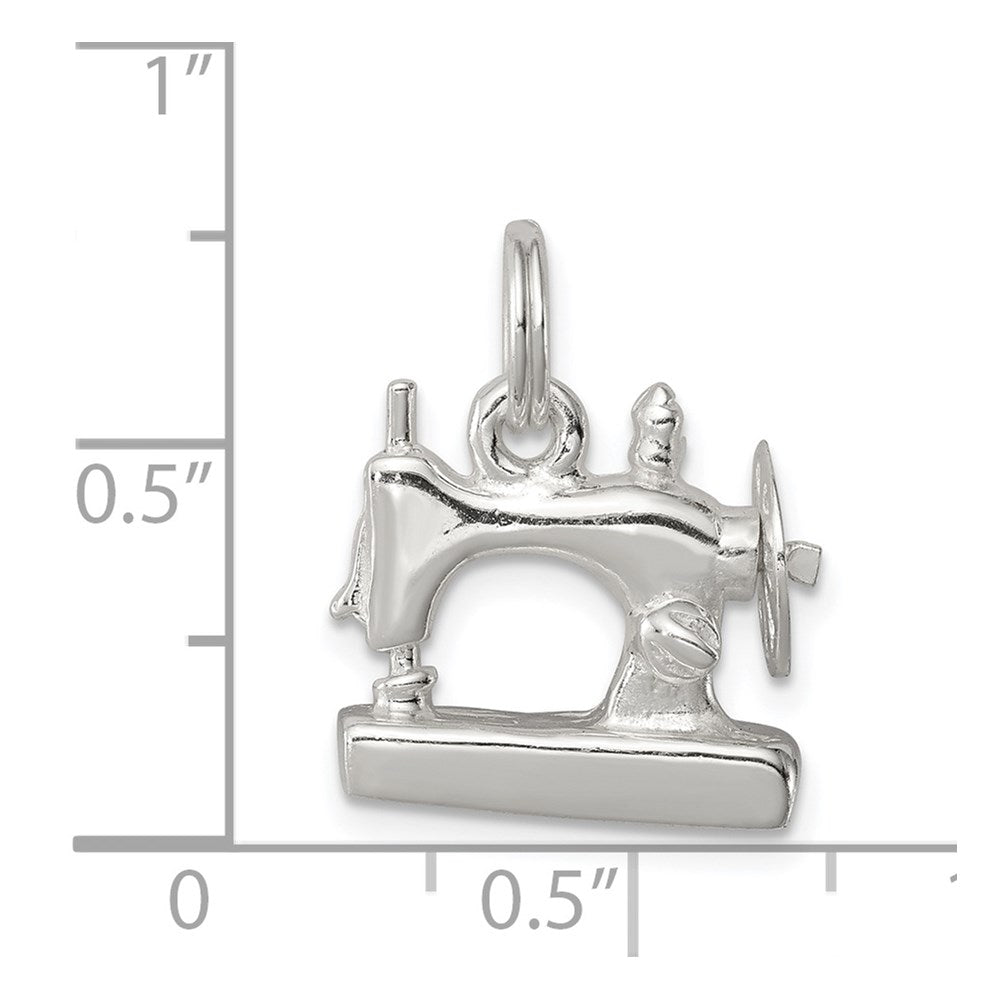 Sterlingsilber Rhodiniert Sewing Machine Charm