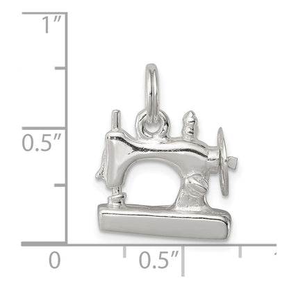 Sterlingsilber Rhodiniert Sewing Machine Charm
