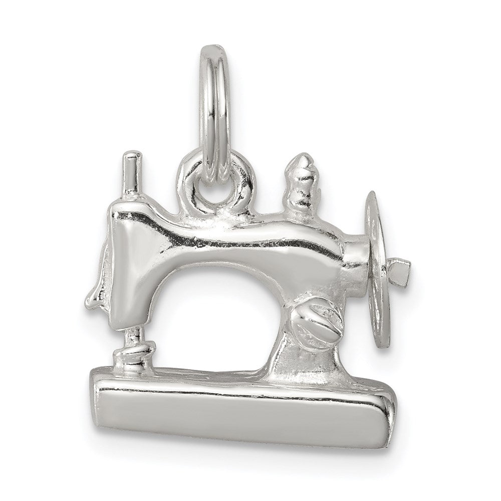 Sterlingsilber Rhodiniert Sewing Machine Charm