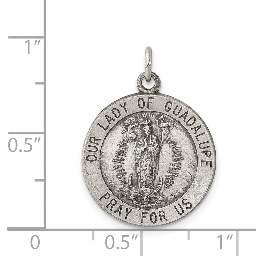 Sterlingsilber Antikisiert Our Damen Of Guadalupe Medaille