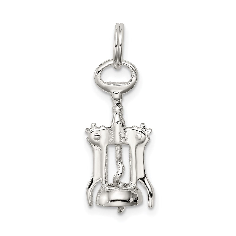 Sterlingsilber Rhodiniert Wine Bottle Opener Charm