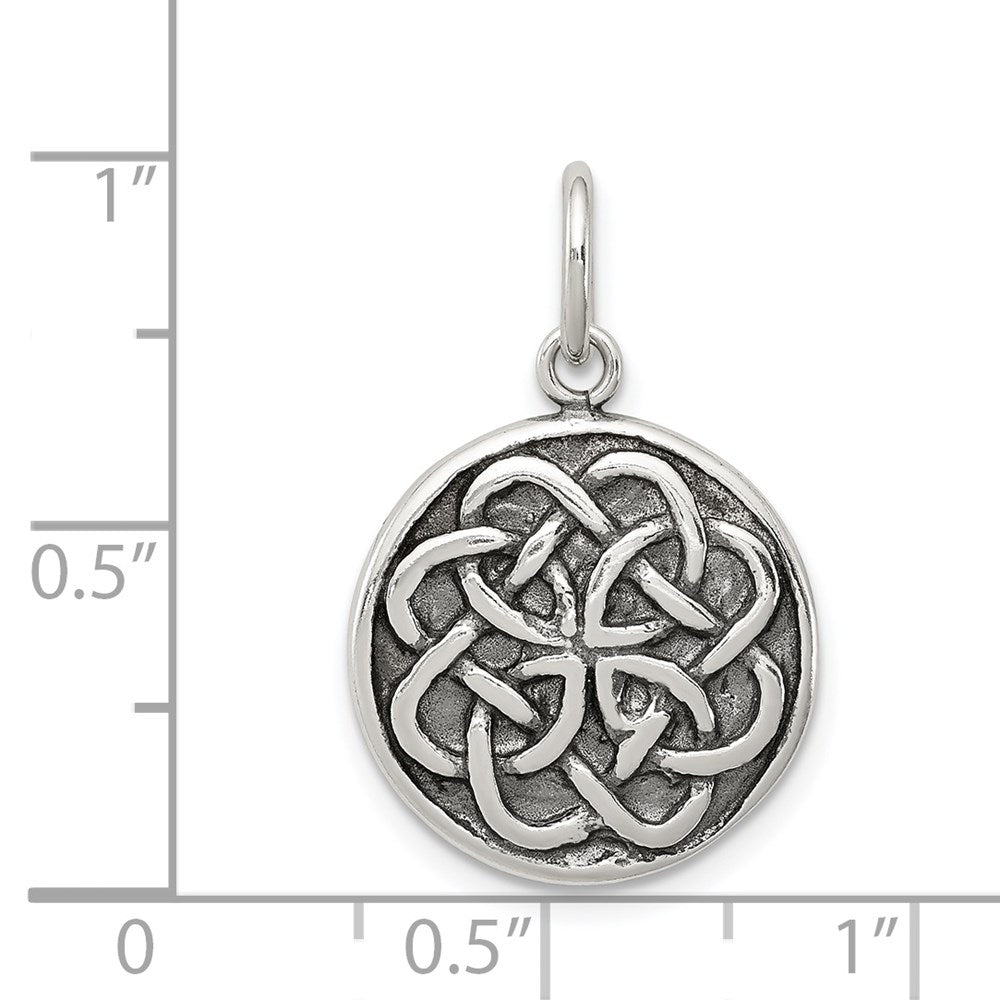 Sterlingsilber Antikisiert Keltisch Knoten Charm