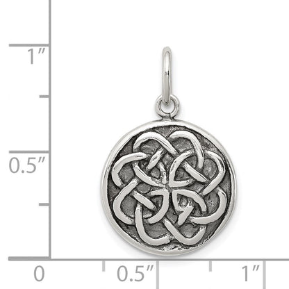 Sterlingsilber Antikisiert Keltisch Knoten Charm
