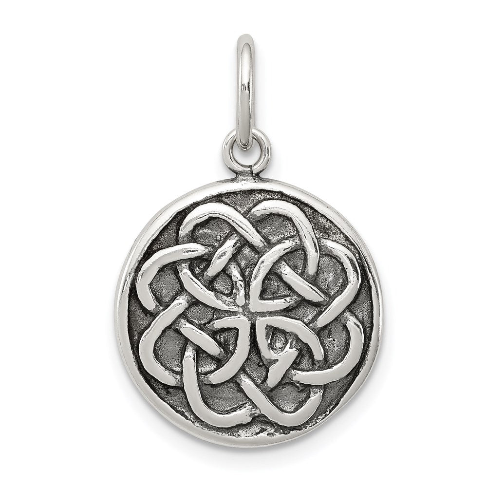 Sterlingsilber Antikisiert Keltisch Knoten Charm