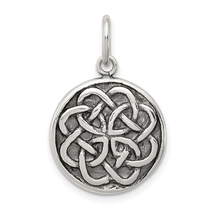 Sterlingsilber Antikisiert Keltisch Knoten Charm
