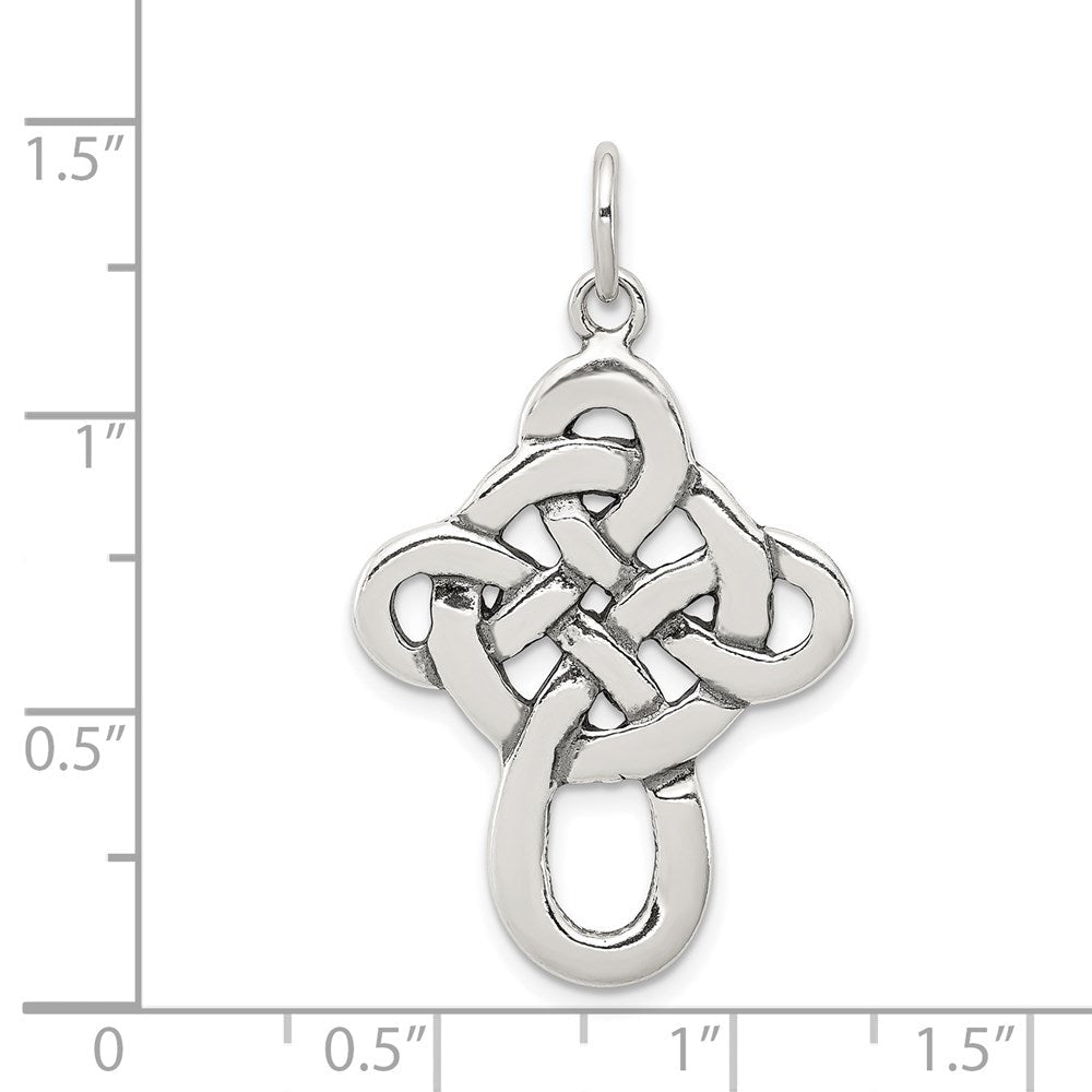 Sterlingsilber Antikisiert Keltisch Kreuz Charm