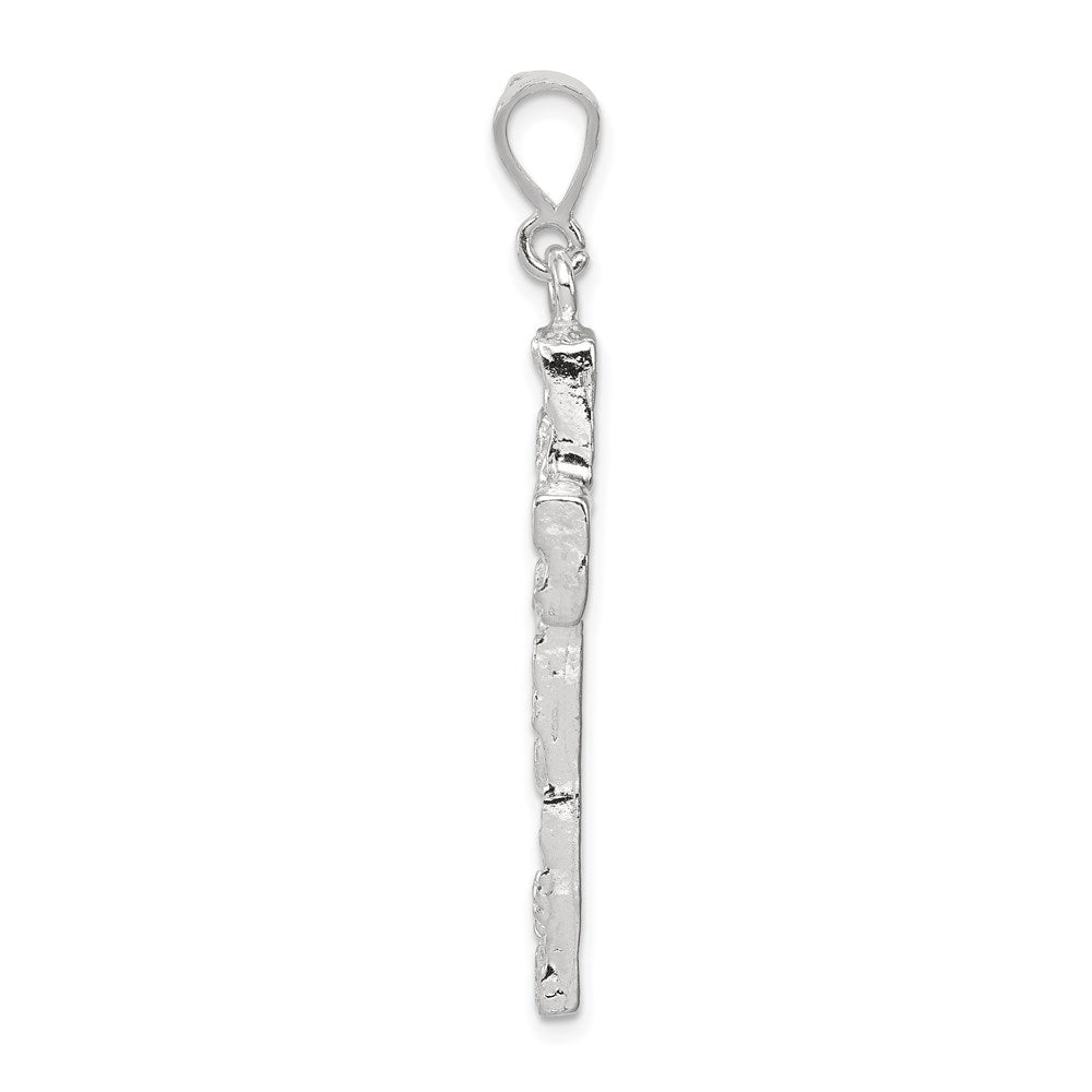 Sterlingsilber Nugget Kreuz Anhänger